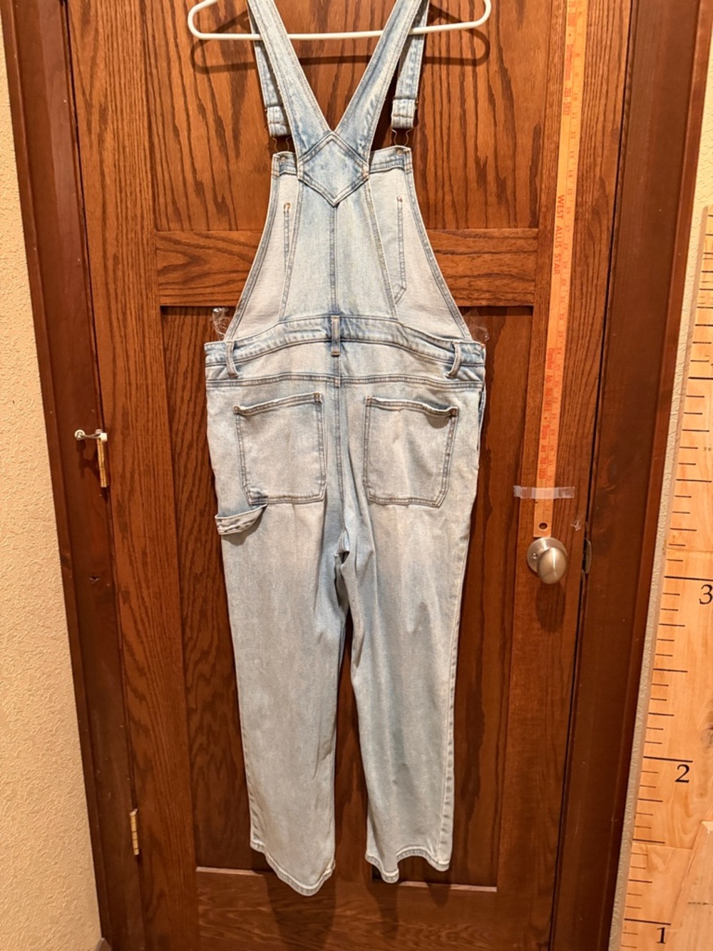 wild fable Light Blue Denim Overalls with Contrast Stitching - Picture 5 of 6